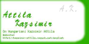 attila kazsimir business card